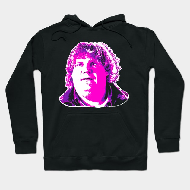 Original Portrait by Vagabond - Chris Farley - Black/Dark Color Tee Hoodie by VagabondTheArtist